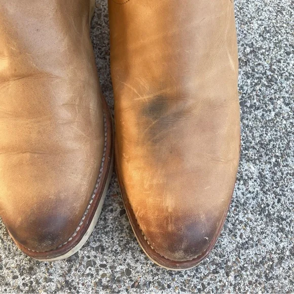 Tecovas Leather Boots Cowboy Ranch Wear Men’s Size 11.5 D Wheat Tan Vibram Sole - Picture 3 of 16